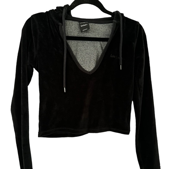 IETS FRANS Urban Outfitters Black Hoodie Top - Picture 1 of 3
